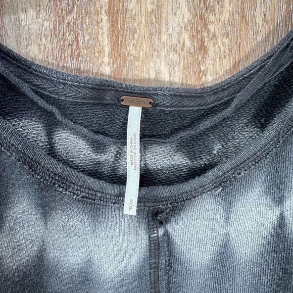 Free People Tie Dye Cold Shoulder Pullover - Picture 4 of 5